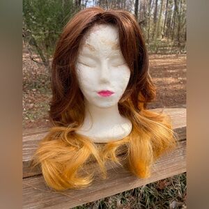 Beautiful Brown and Golden Blonde Long Wig